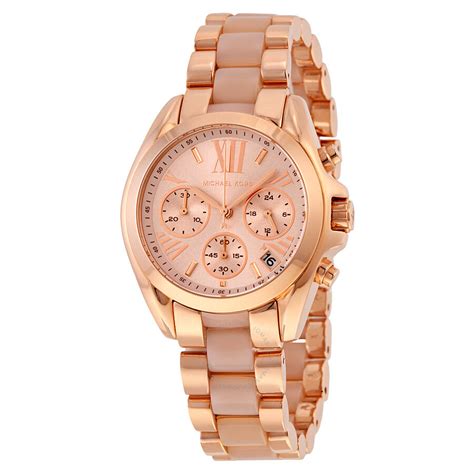 michael kors ladies watches in rose gold|rose gold mk watch women's.